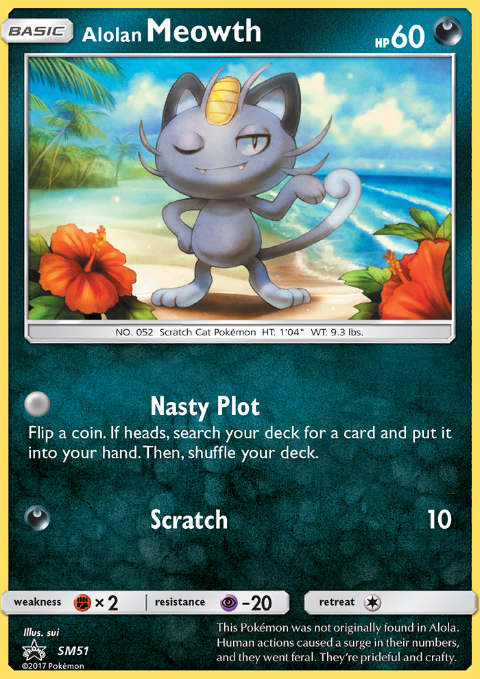 Alolan Meowth - Pokémon TCG Card