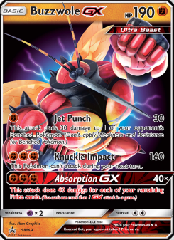 Buzzwole GX - pokemon TCG Card