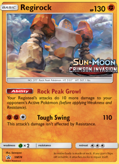 Regirock - pokemon TCG Card