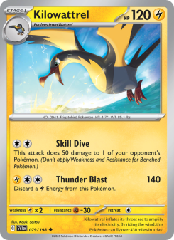 Kilowattrel - pokemon TCG Card