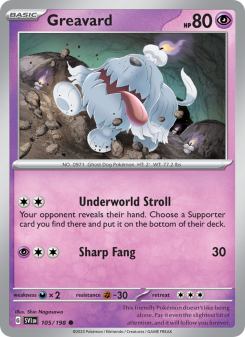 Greavard - pokemon TCG Card