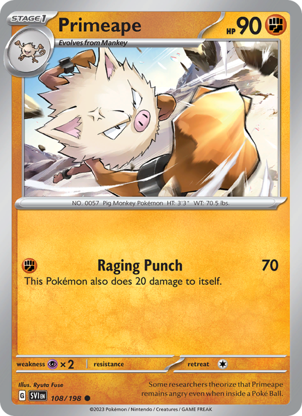 Primeape - Pokémon TCG Card