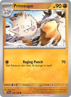 Primeape - pokemon TCG Card