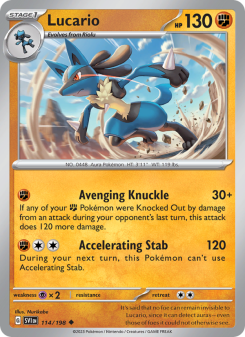 Lucario - pokemon TCG Card