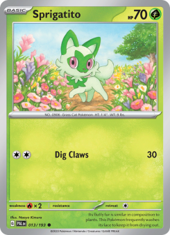 Sprigatito - pokemon TCG Card