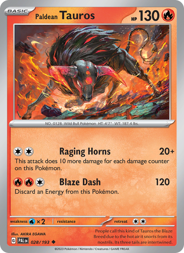 Paldean Tauros - Pokémon TCG Card