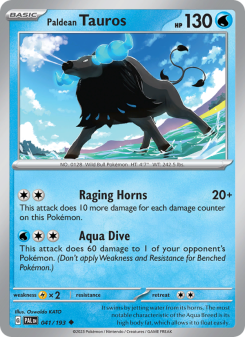 Paldean Tauros - pokemon TCG Card