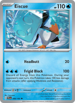 Eiscue - pokemon TCG Card