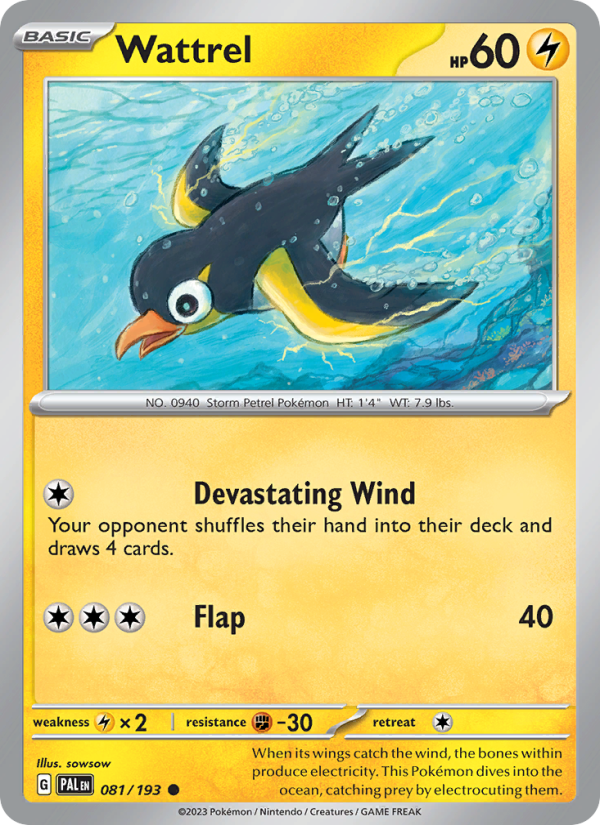 Wattrel - Pokémon TCG Card