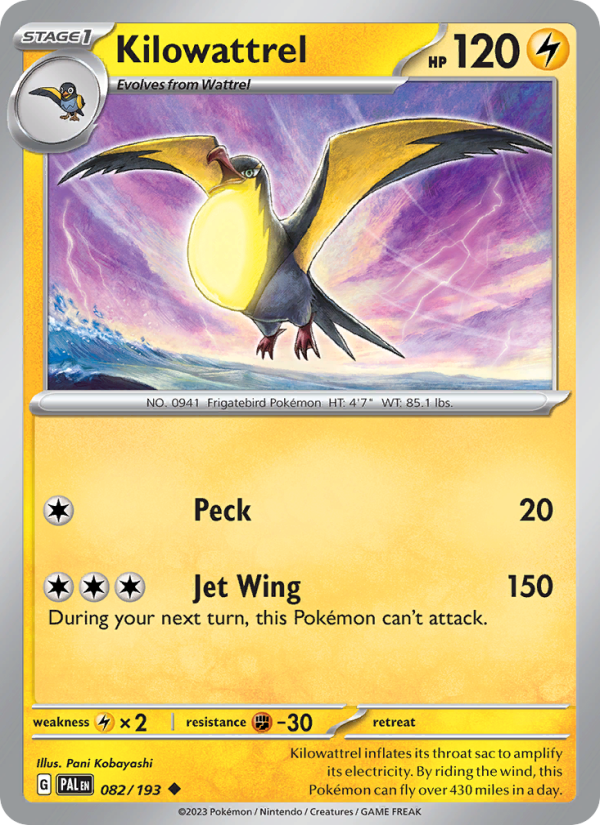 Kilowattrel - Pokémon TCG Card