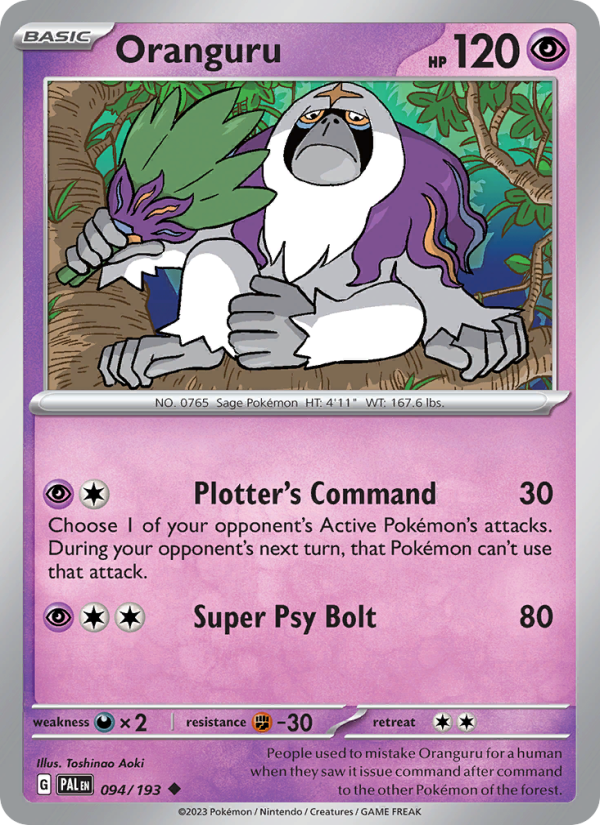 Oranguru - Pokémon TCG Card