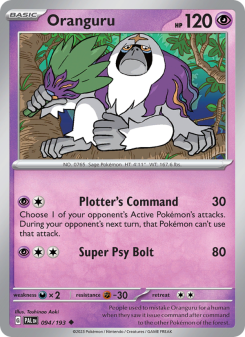 Oranguru - pokemon TCG Card