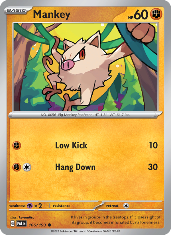 Mankey - Pokémon TCG Card