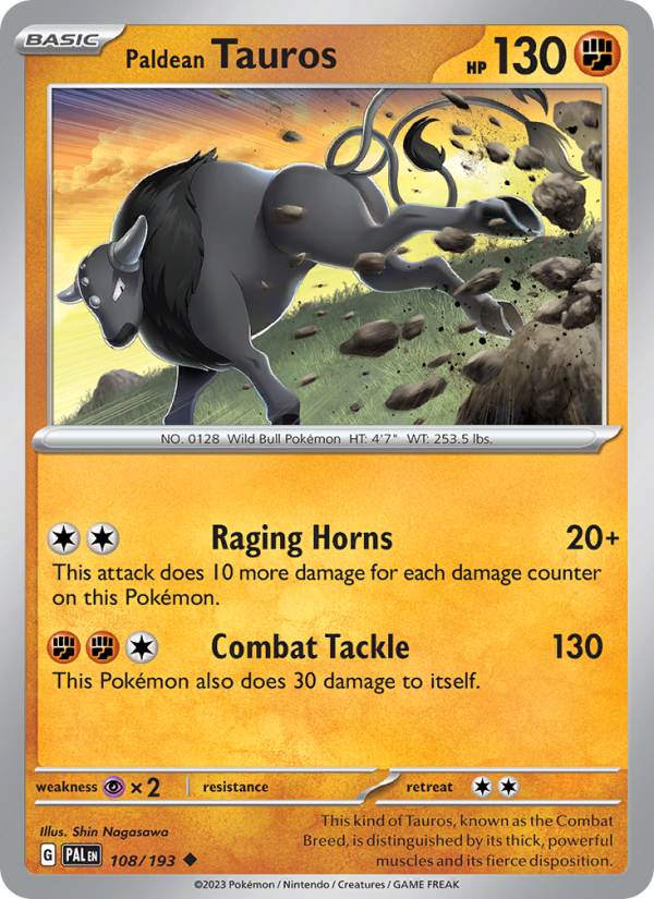 Paldean Tauros - Pokémon TCG Card