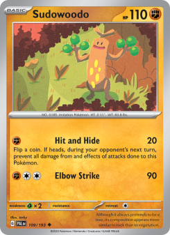 Sudowoodo - pokemon TCG Card