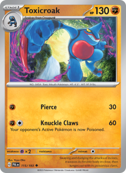 Toxicroak - pokemon TCG Card