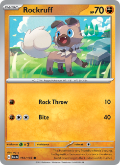 Rockruff - pokemon TCG Card