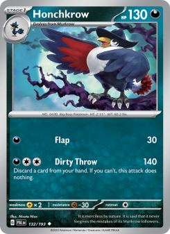 Honchkrow - pokemon TCG Card