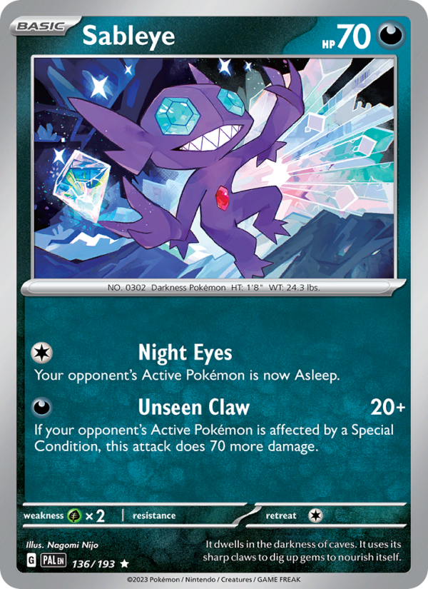 Sableye - Pokémon TCG Card