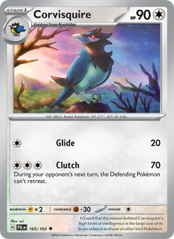 Corvisquire - pokemon TCG Card