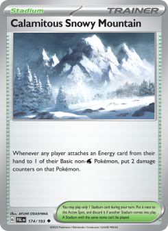 Calamitous Snowy Mountain - pokemon TCG Card