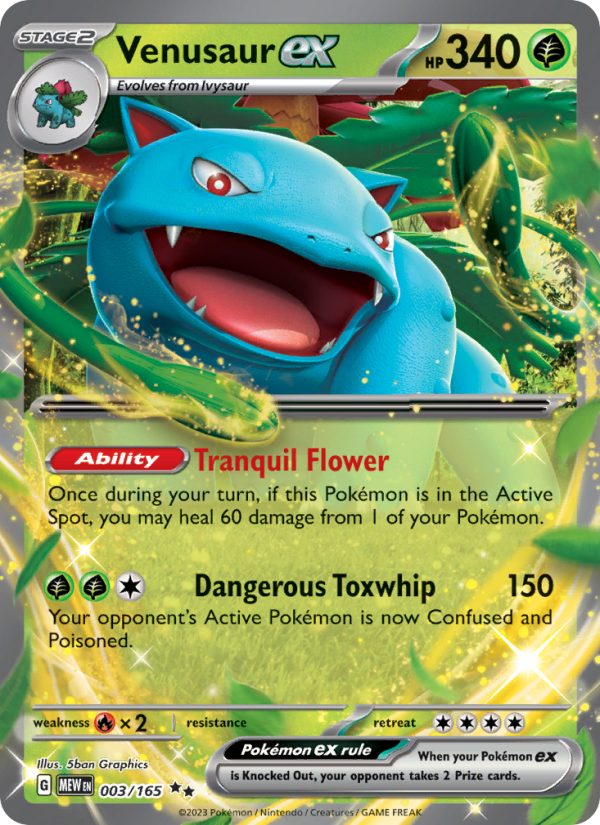 Venusaur ex - Pokémon TCG Card