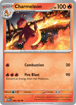 Charmeleon - pokemon TCG Card