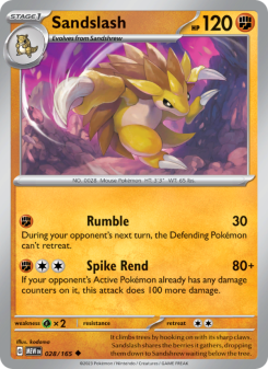 Sandslash - pokemon TCG Card