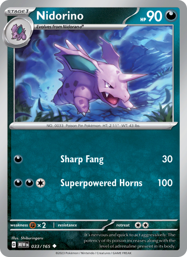 Nidorino - Pokémon TCG Card