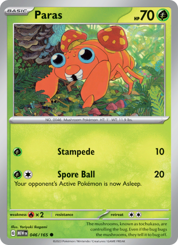 Paras - Pokémon TCG Card