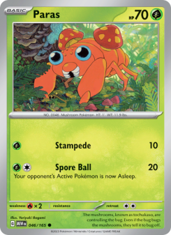 Paras - pokemon TCG Card