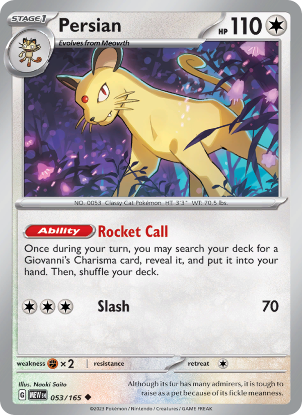 Persian - Pokémon TCG Card