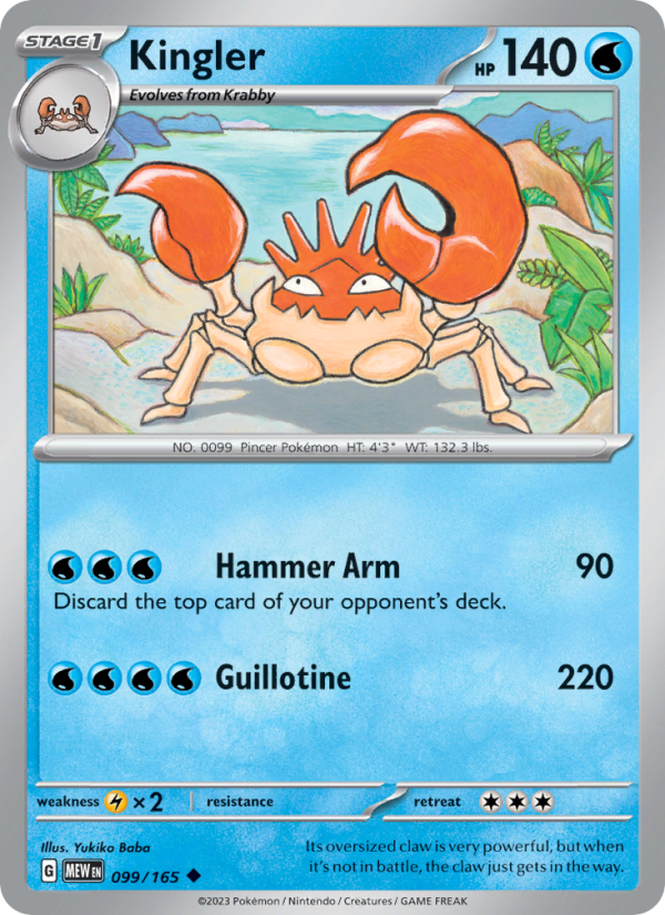 Kingler - Pokémon TCG Card