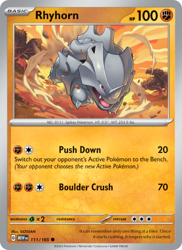 Rhyhorn - Pokémon TCG Card