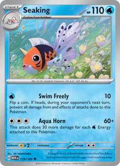 Seaking - pokemon TCG Card