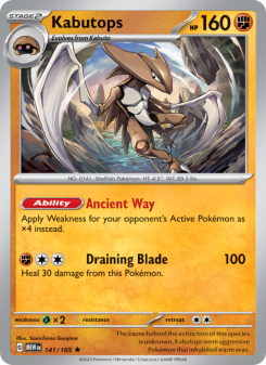 Kabutops - pokemon TCG Card