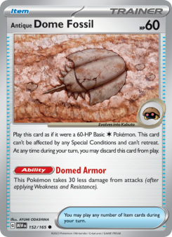 Antique Dome Fossil - pokemon TCG Card