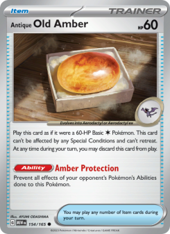 Antique Old Amber - pokemon TCG Card