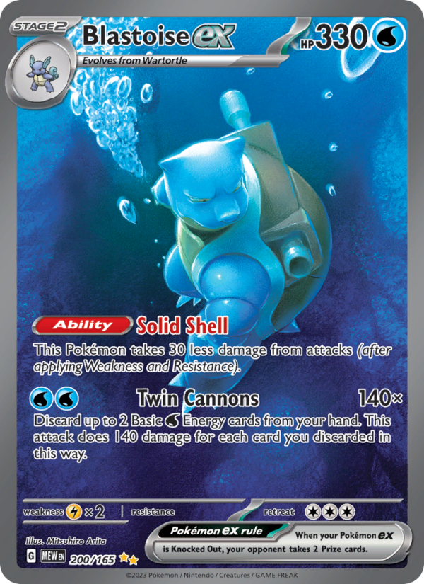 Blastoise ex - Pokémon TCG Card