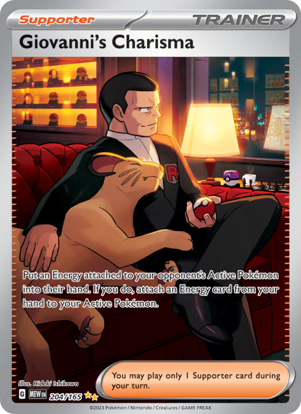 Giovanni's Charisma - Pokémon TCG Card