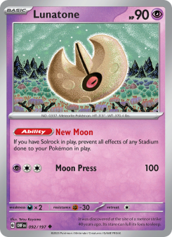 Lunatone - pokemon TCG Card