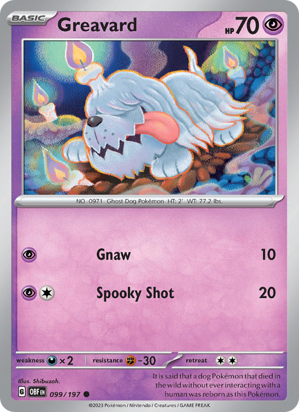 Greavard - Pokémon TCG Card