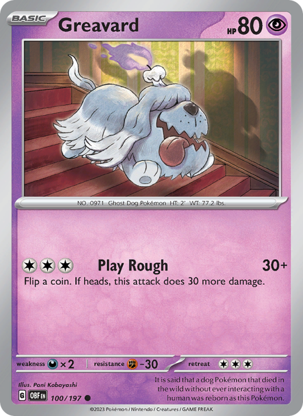 Greavard - Pokémon TCG Card