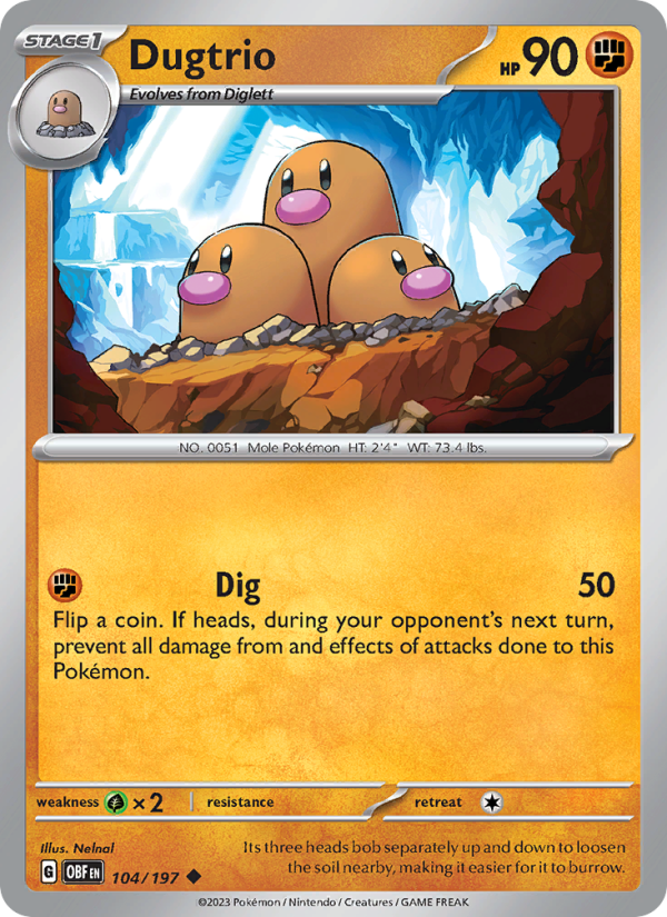 Dugtrio - Pokémon TCG Card