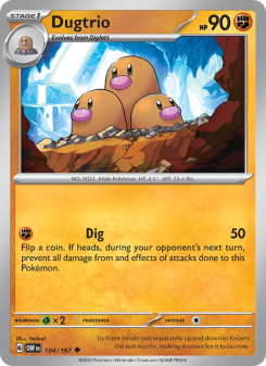 Dugtrio - pokemon TCG Card