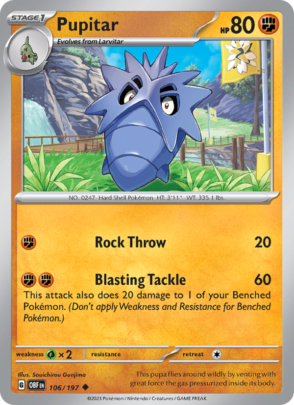 Pupitar - Pokémon TCG Card
