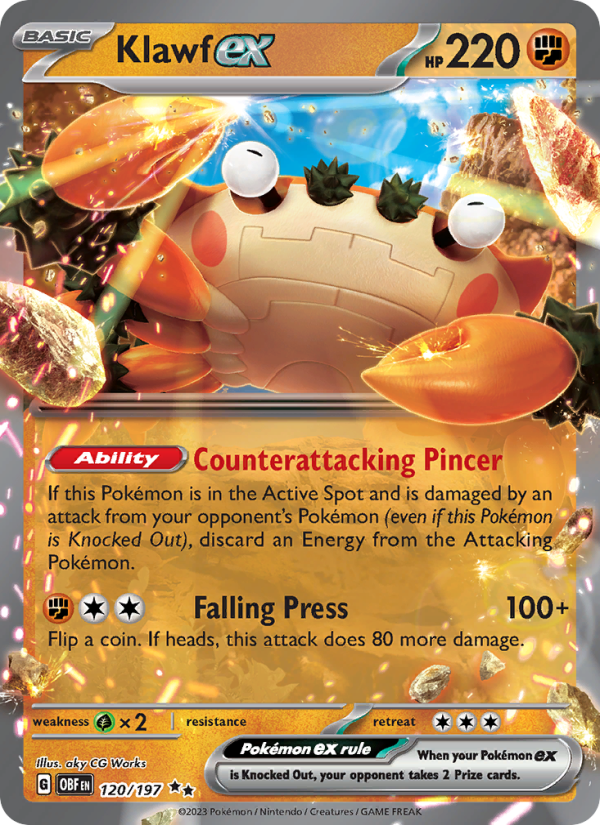 Klawf ex - Pokémon TCG Card