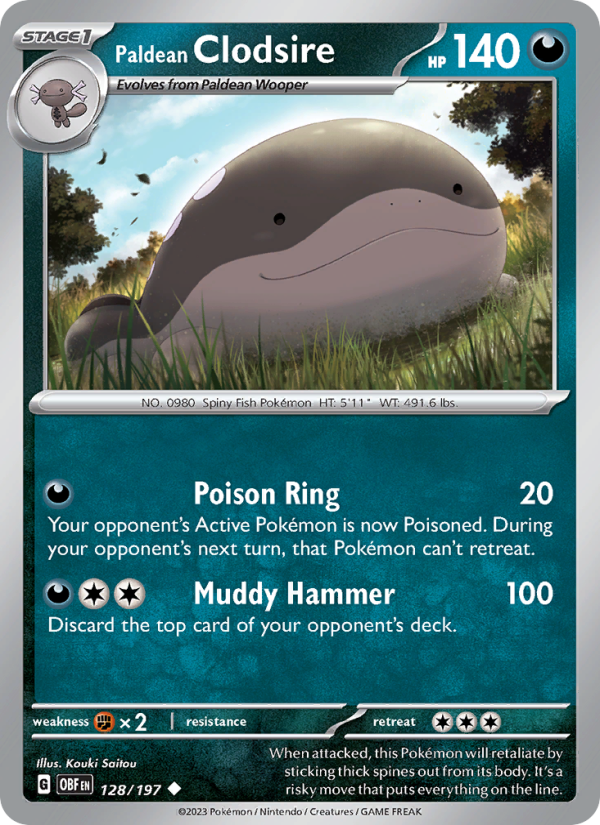 Paldean Clodsire - Pokémon TCG Card