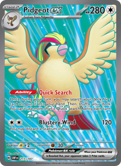 Pidgeot ex - pokemon TCG Card