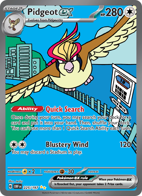 Pidgeot ex - Pokémon TCG Card